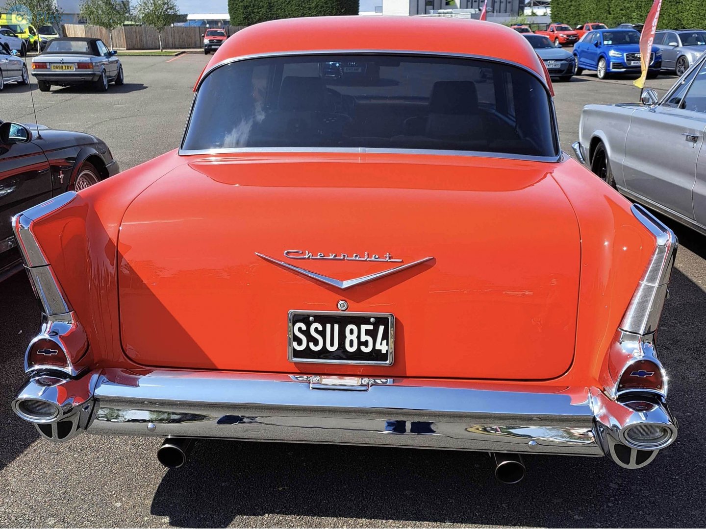 SSU854, Chevrolet Bel Air 2nd gen 1957 2-door Sedan (2402; A-body), 2nd facelift, 1956–1957