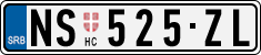 License plate of Serbia, Cars
