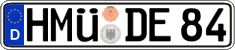 German license plate, Regular plates
