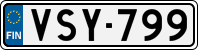 License plate of Finland, Cars