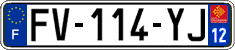 French license plate, SIV (ordinary)