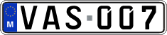 License plate of Malta, Regular plates (ABC 123)