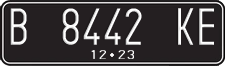 License plate of Indonesia, Regular plates