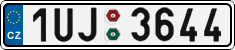License plate of the Czech Republic, Cars (2001)