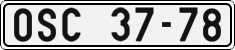 License plate of the Czech Republic, Cars (1960)