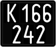 License plate of Austria, 1947 year system