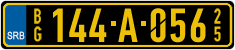License plate of Serbia, Diplomatic