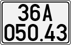 License plate of Vietnam, Cars