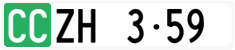 License plate of Switzerland, Diplomatic