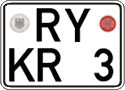German license plate, Regular plates