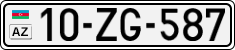 License plate of Azerbaijan, Cars