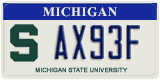 Michigan, Specialty plates (AB12C)