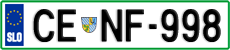 License plate of Slovenia, Cars
