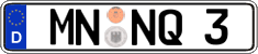 German license plate, Regular plates