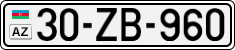 License plate of Azerbaijan, Cars