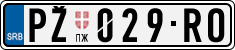License plate of Serbia, Cars
