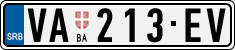 License plate of Serbia, Cars