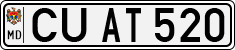 License plate of Moldova, Cars (1992)