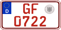 German license plate, Red license plates
