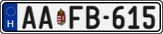 license plates of Hungary, Regular plates (2022)
