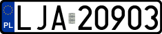 License plates of Poland, Regular car plates