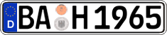 German license plate, Regular plates