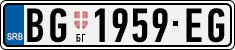 License plate of Serbia, Cars