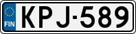License plate of Finland, Cars
