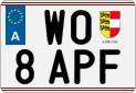 License plate of Austria, Regular plates