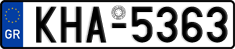 License plate of Greece, Cars