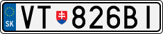 License plate of Slovakia, Cars