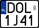 License plates of Poland, Special vehicles and motorcycles