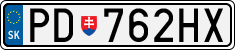 License plate of Slovakia, Cars