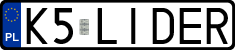 License plates of Poland, Vanity Plates