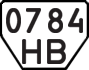 License plate USSR, Trailers (1977)