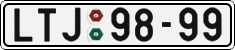 License plate of the Czech Republic, Cars (1960)