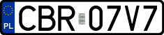 License plates of Poland, Regular car plates