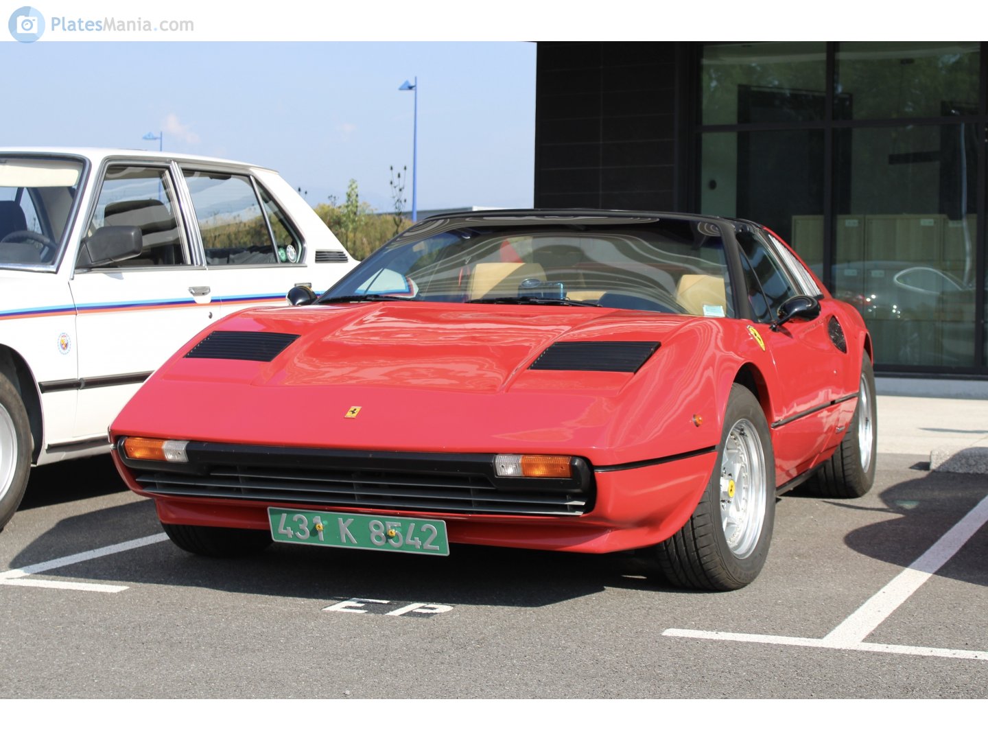 431 K 8542, License plate without vehicle 