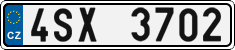 License plate of the Czech Republic, Cars (2001)