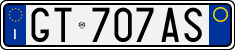 License plate of Italy, Cars (1994 year series)