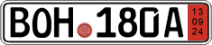 German license plate, Export transit plates