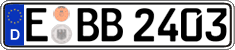 German license plate, Regular plates