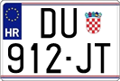License plate of Croatia, Regular plates