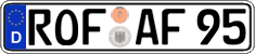 German license plate, Regular plates