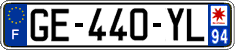 French license plate, SIV (ordinary)