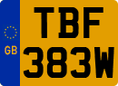 License plate of the United Kingdom, 1963 year system