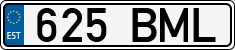 License plate of Estonia, Regular car plates