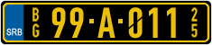 License plate of Serbia, Diplomatic