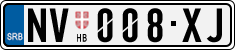 License plate of Serbia, Cars