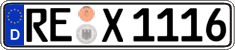 German license plate, Regular plates